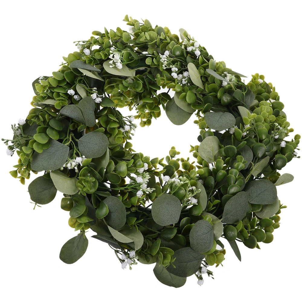 Door Hanging Fake Garland Decoration Realistic Simulation Eucalyptus Leaf Wreath Door Wall Hanging Garland