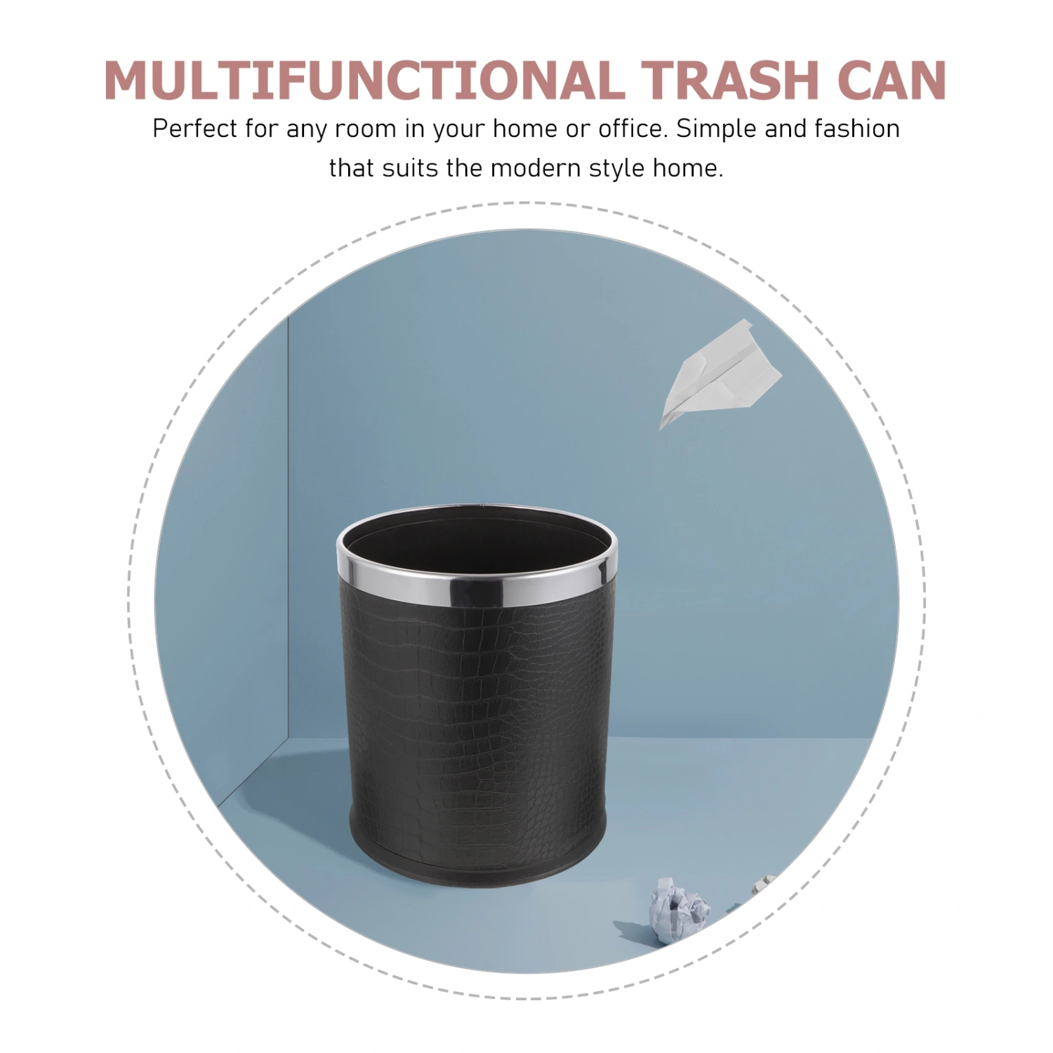 Vintage Style Domestic Garbage Container Paper Waste Container Trash Container Trash Storage Bin