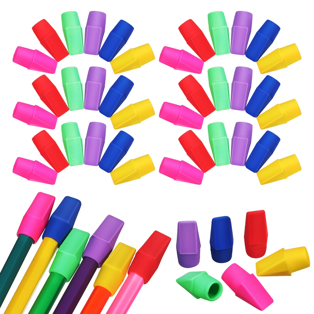 120Pcs Pencil Top Erasers Assorted Colors Pencil Cap Erasers Toppers for Home Office Classroom