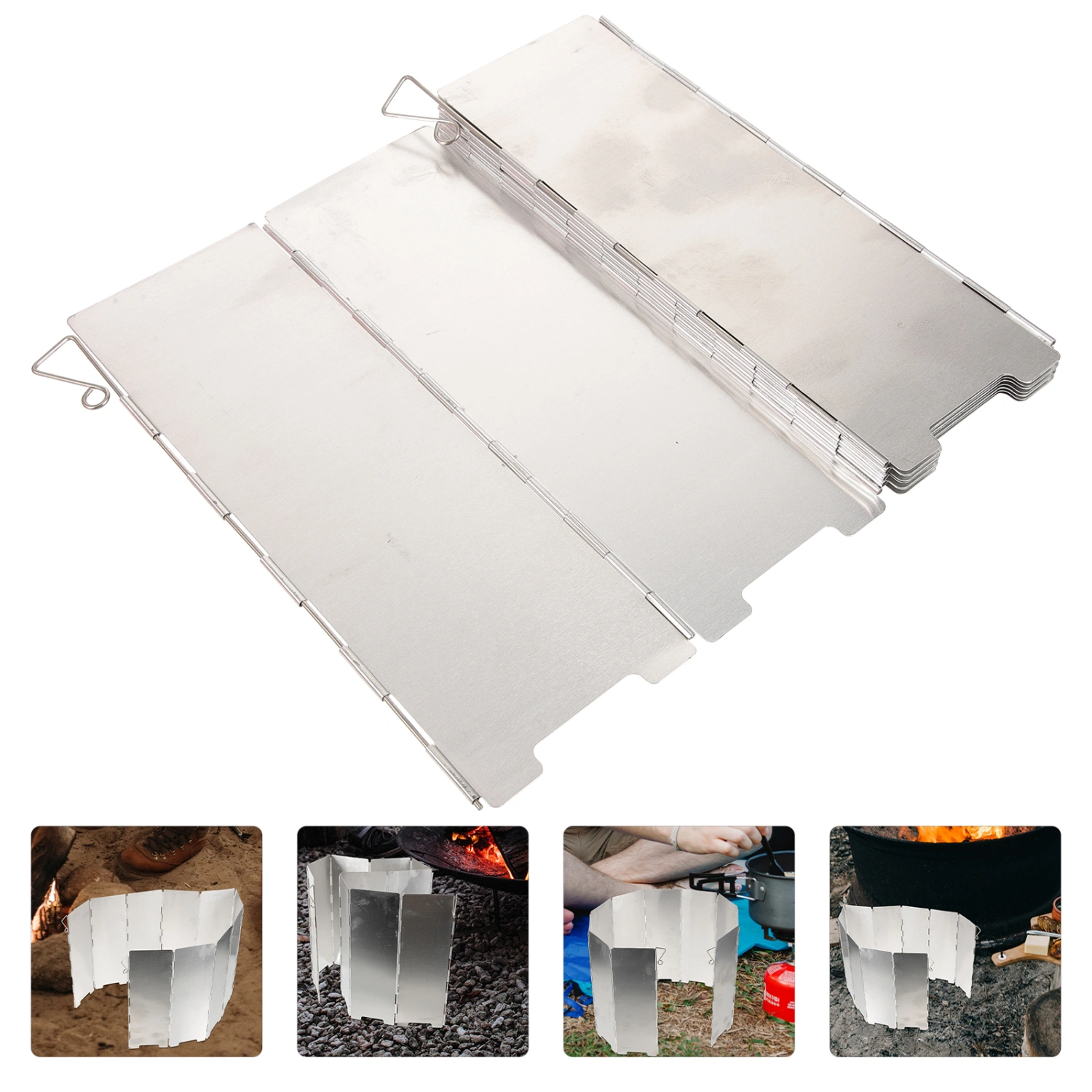10 Sheets of Lightweight Windproof Camping Anti-Wind Tool Portable Cooking Windproof Tool
