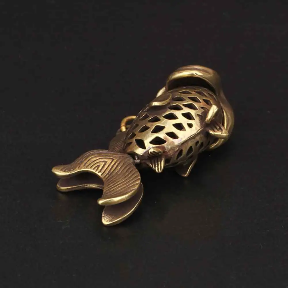 Brass Fish Statue Desk Fish Figurines Office Decoration Housewarming Gift