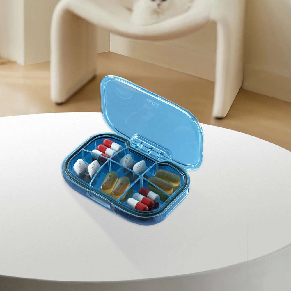 Multi-grid Travel Medicine Box Lightweight Pills Storage Diving Box Transparent Tablet Carrying Case