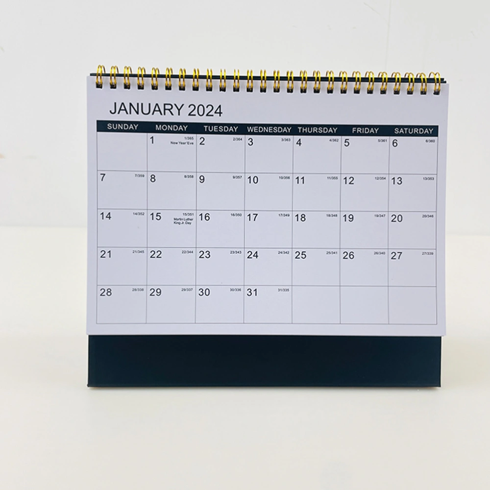 Full Year Calendar Small Desk Calendar Standing Calendar Desk Calendar for Recording Events