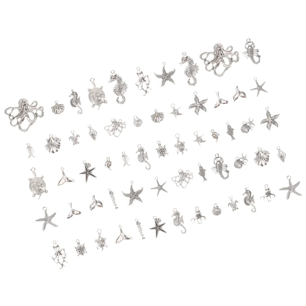 56Pcs DIY Charms Crafts Earrings Jewelry Making Charms Pendant Necklace Charms