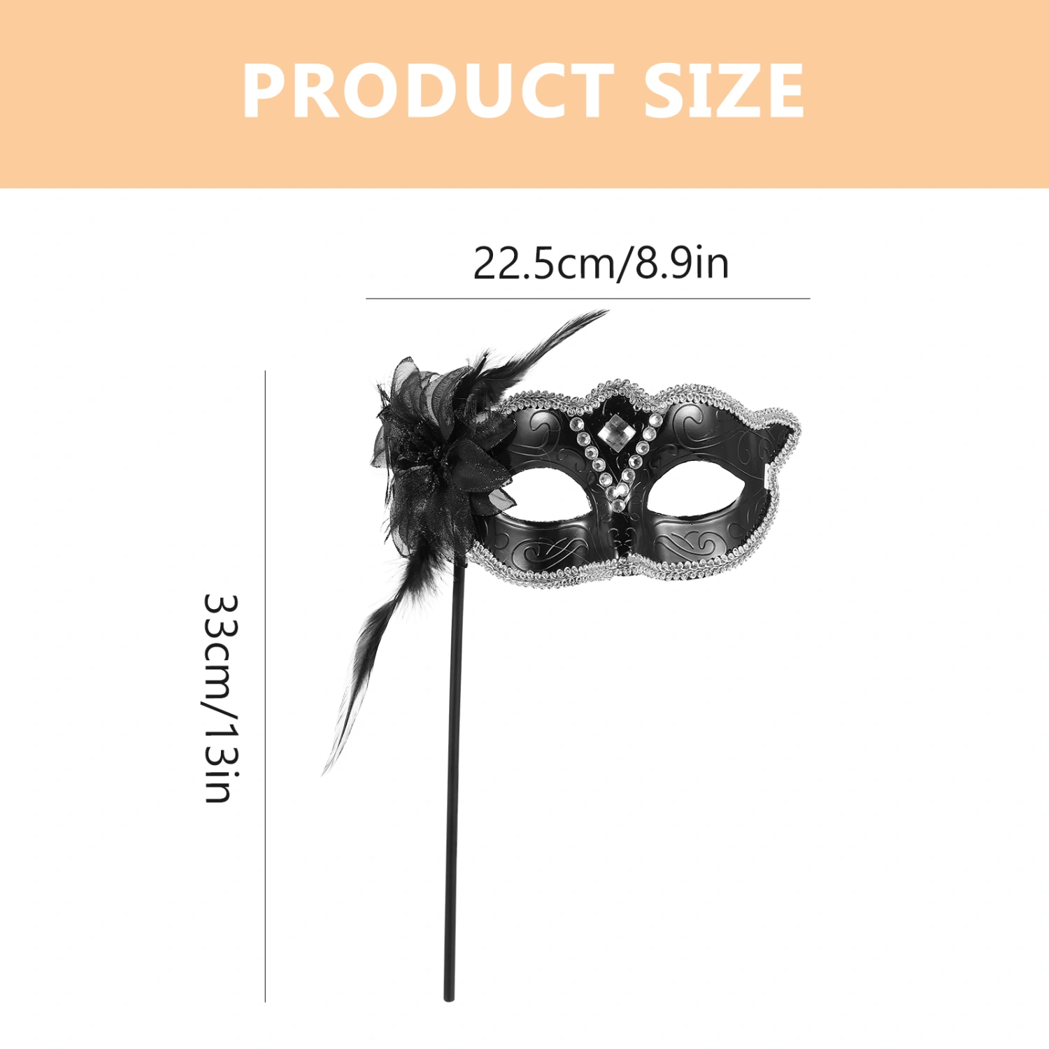 Handheld Masquerade Mask Prom Ball Mask Party Mask Prop Costume Supply for Women Girls