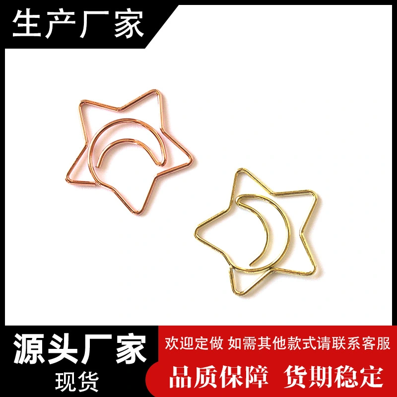 100Pcs Metal Clips Small Knitting Clips Novelty File Clips Exquisite Small Clips Office Stationery