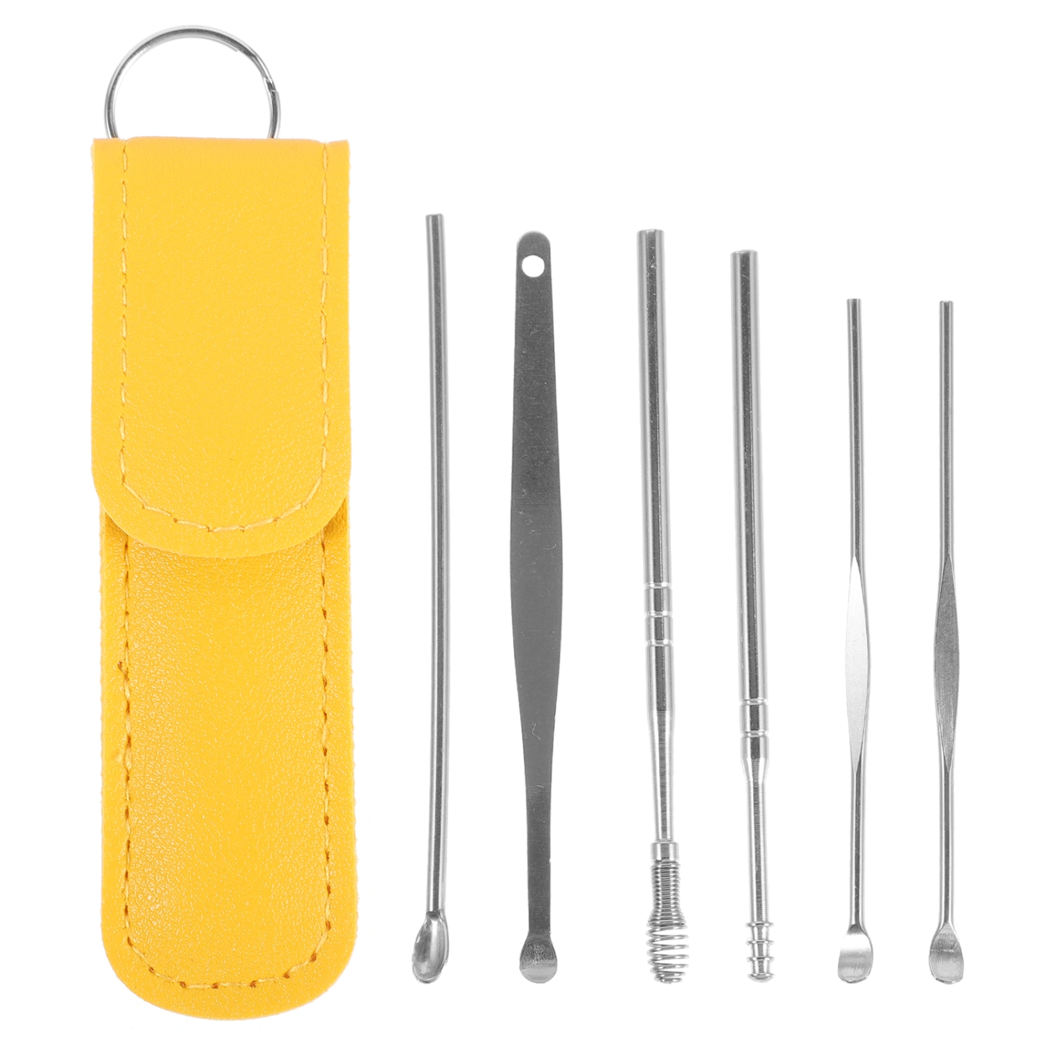 1 Set of Earwax Picking Spoons Portable Stainless Steel Ear Pickers Comfortable Earwax Cleaning Spoons