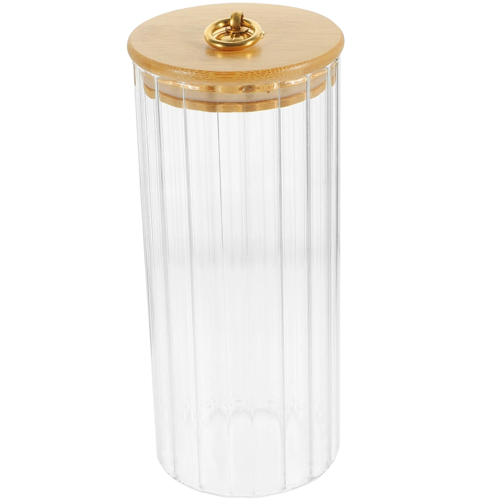 Kitchen Tea Storage Jar Glass Tea Container Airtight Clear Glass Holder with Lid Glass Canister