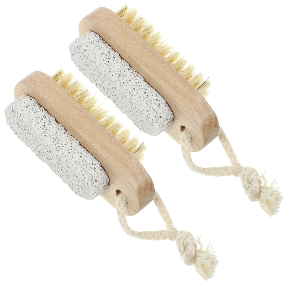 2pcs Shower Body Brush Bathing Scrubing with Exfoliator Stone for Skin Exfoliating Shower Brushes