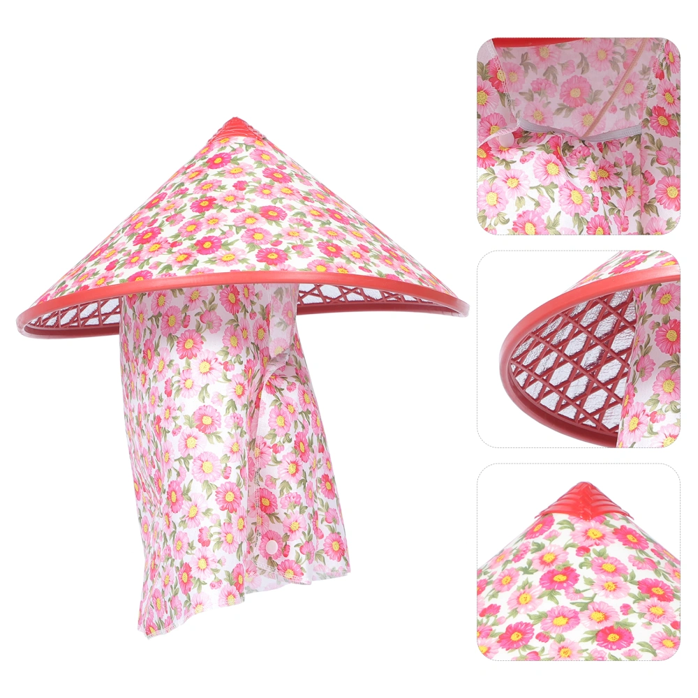 Dance Party Hat Cone Shaped Hat Chinese Style Hat Plastic Cone Hat Performance Prop