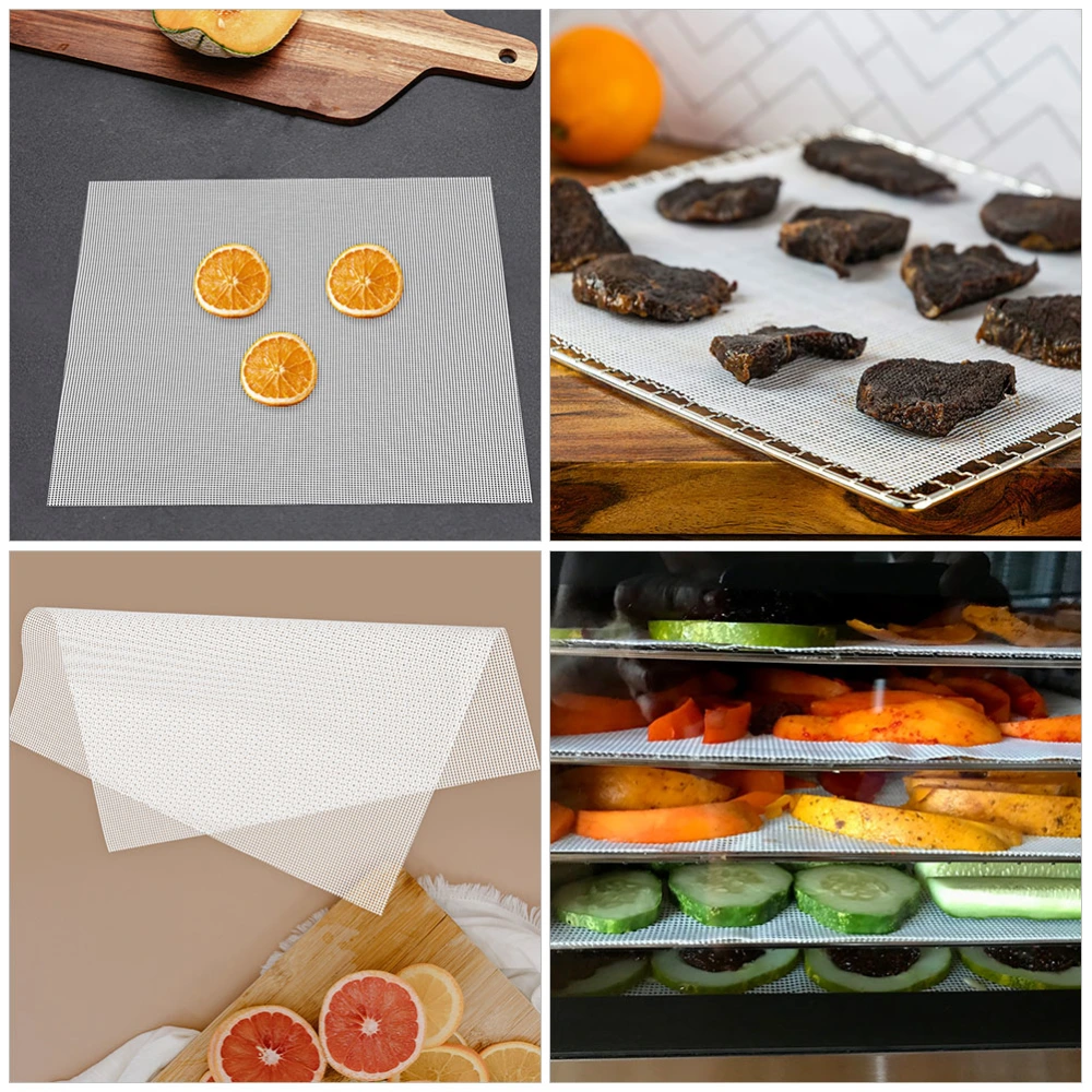 4pcs Dehydrator Sheet Dehydrator Silicone Pad Food Dehydrator Pad Tray 38x40cm