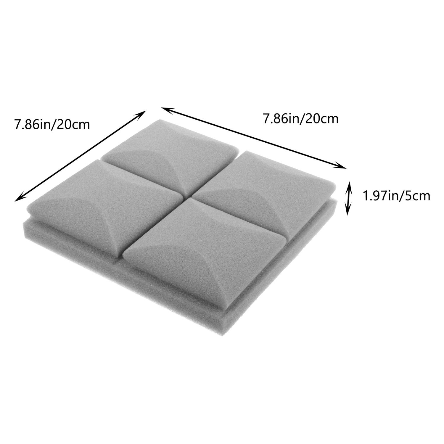 4Pcs Soundproof Insulation Acoustic Wall Panels Sound Absorbing Noise Reduction Panels
