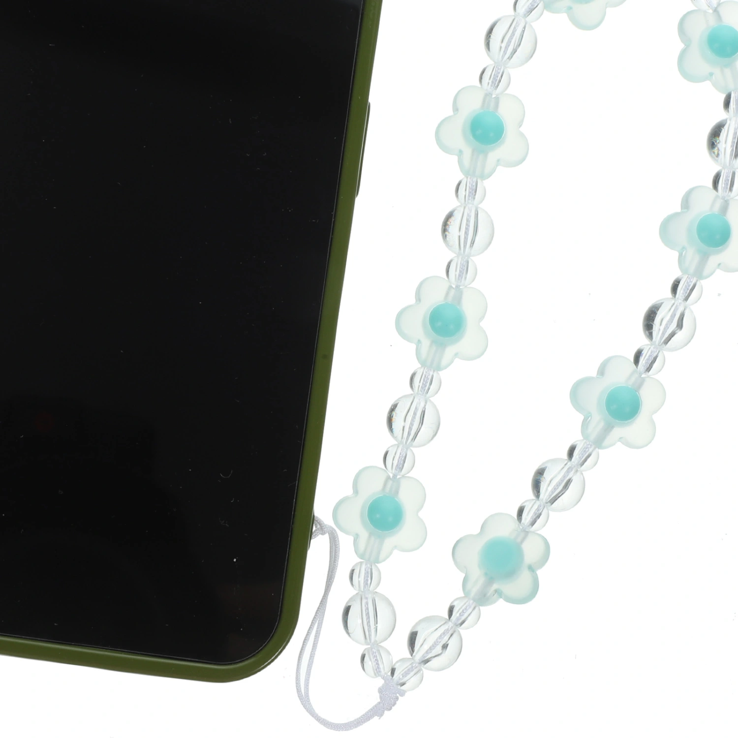 2pcs Phone Charm Straps Anti-lost Phone Strap Flower Beaded Lanyards for Mobile Phones Cameras
