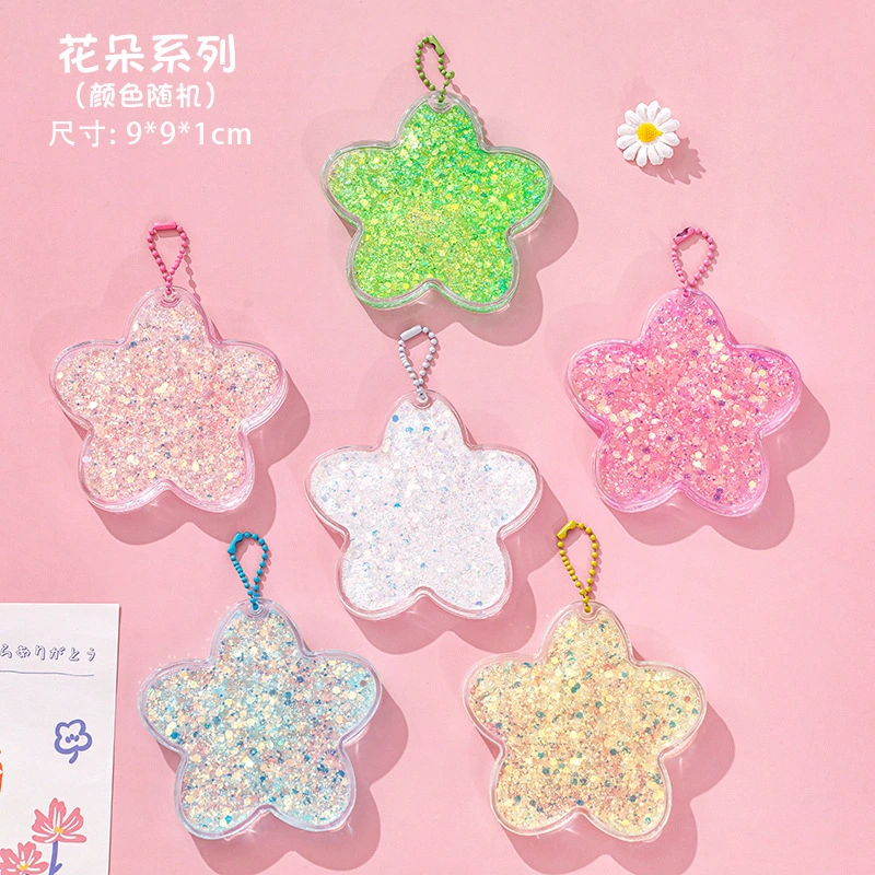 3pcs Adorable Keychain Kawaii Backpack Quicksand Cute Key Chain Bag Hanging Ornament