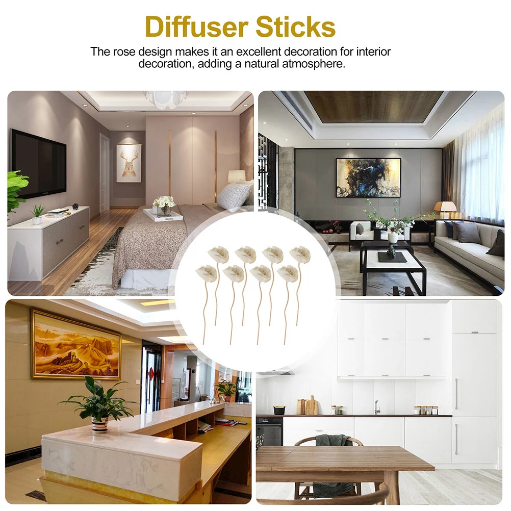 3pcs Aroma Dried Flower Diffuser Sticks Essential Oil Diffuser Aromatherapy Wooden Sticks