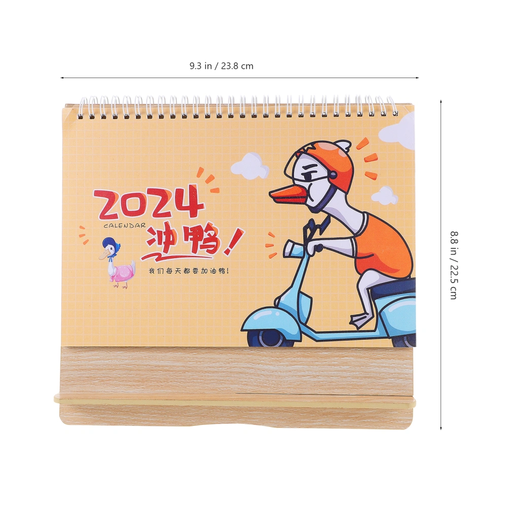 Desk Calendar 2024 Desk Calendar Ornament Stand Up Flip Calendar Decor Desktop Calendar