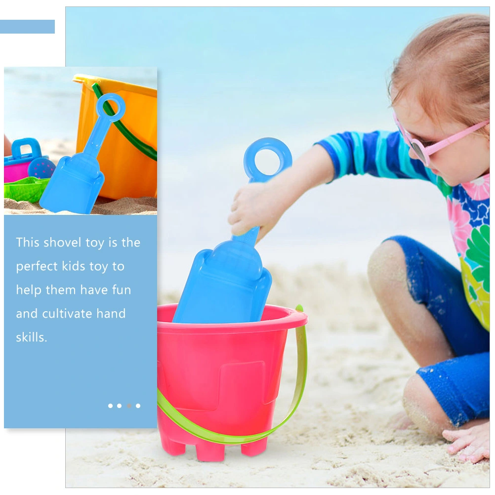 8pcs Kids Use Beach Sand Shovels Set Portable Plastic Mini Shovels Plaything Beach Toy Supply