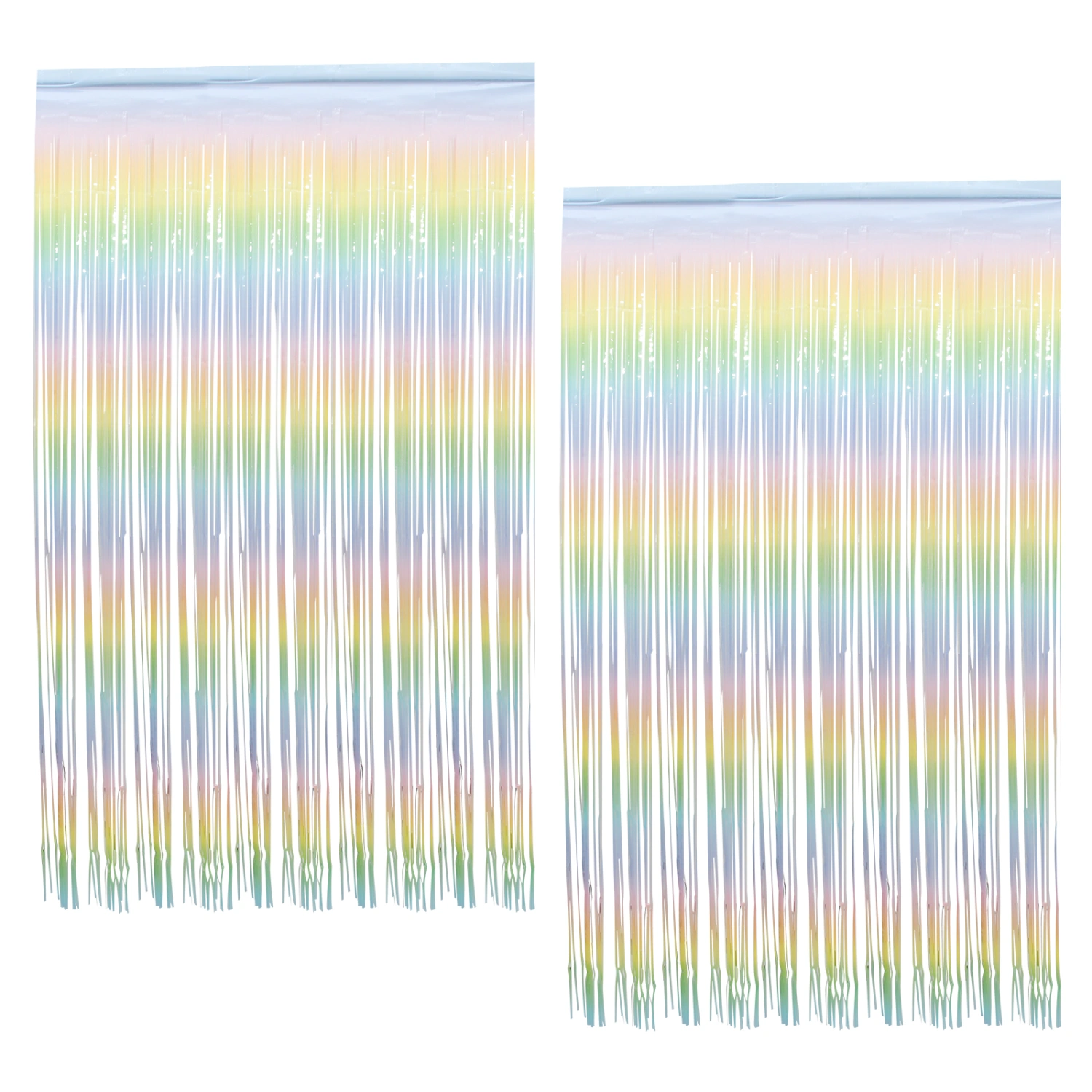 2pcs Fringe Curtain Backdrop Tinsel Curtain Backdrop Decor for New Year Birthday