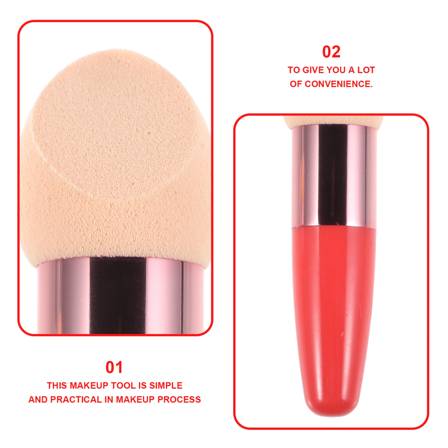 3Pcs Makeup Sponge Pens Portable Makeup Beauty Pens Makeup Cosmetic Accessories