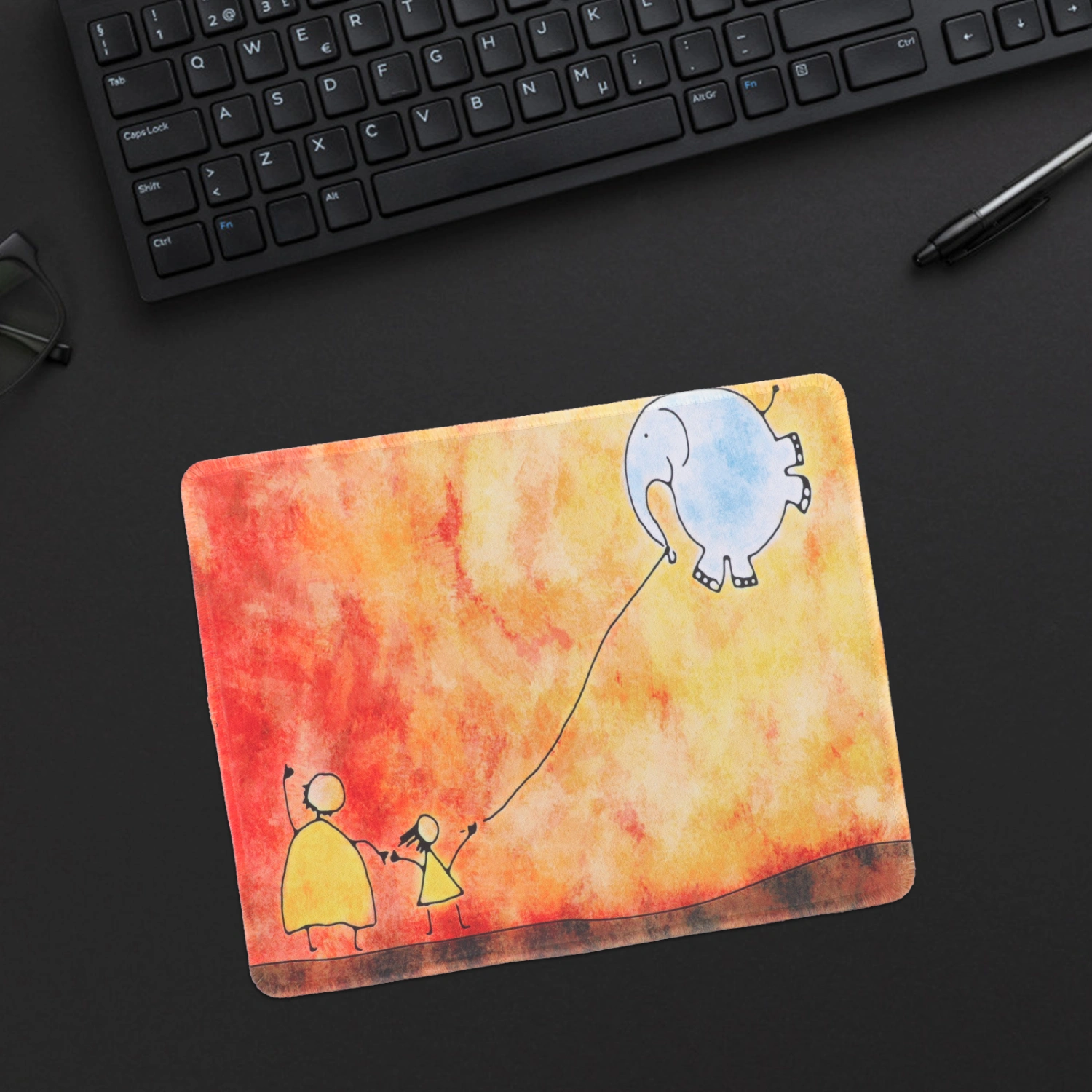 Mouse Pad Cartoon Pattern Rectangle Mouse Mat Anti-skid Computer Mouse Pad