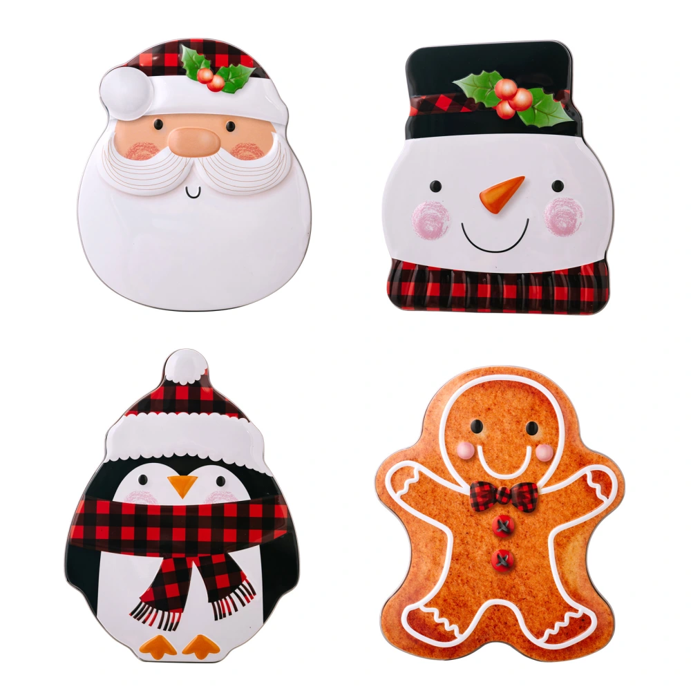 Christmas Tinplate Cookie Tin Decorative Cookie Tin Box Candies Biscuits Treat Box Small Case