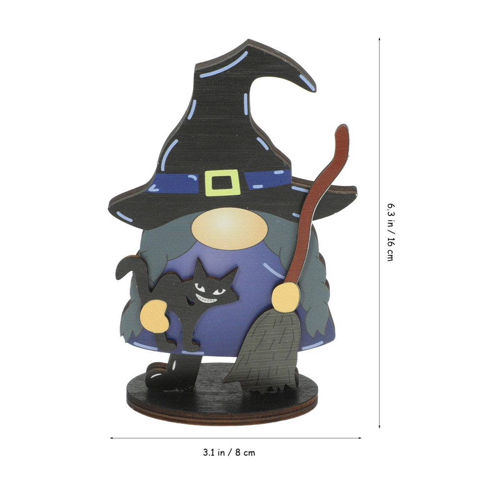 Wood Halloween Gnome Wooden Table Sign Halloween Table Centerpiece Sign Decoration