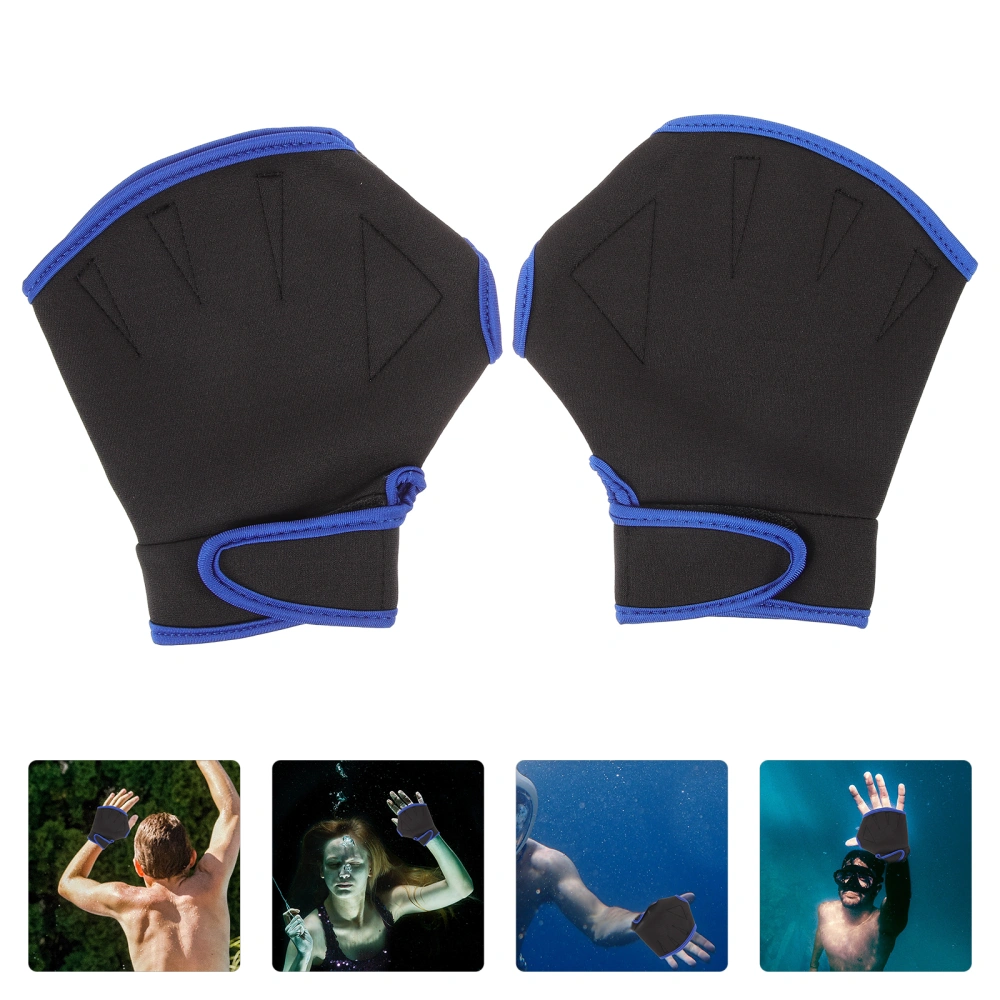 1 Pair Unisex Swimming Paddles Practical Pool Gloves Diving Convenient Training Gloves