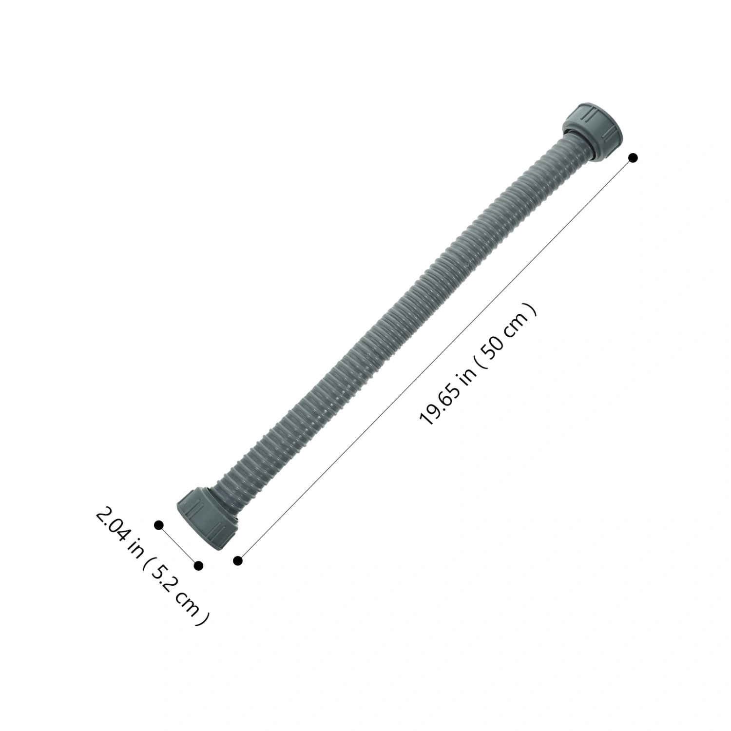 Flexible Drain Pipe 50cm Thread Drain Tubing Pipe Telescopic Drain Hose