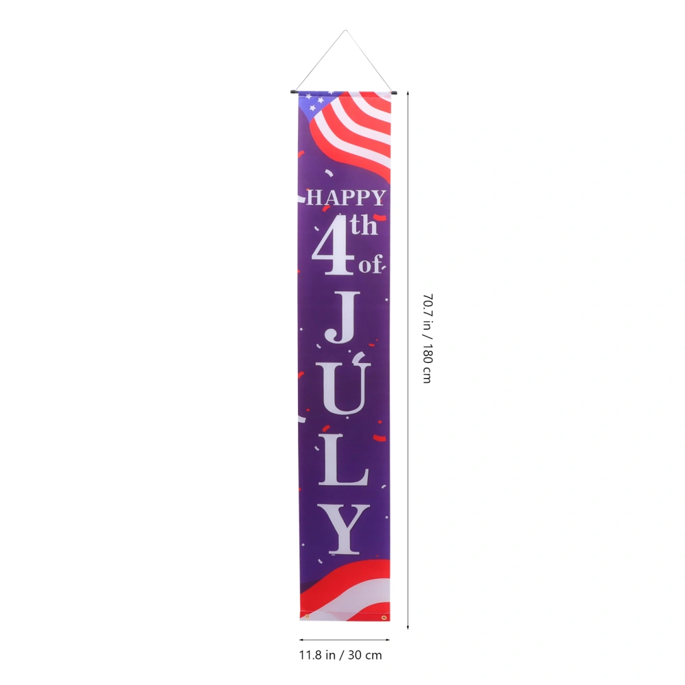 1 Pair Happy 4th of July Porch Banner Patriotic Party Decoration Independence Day Party Porch Sign Banners