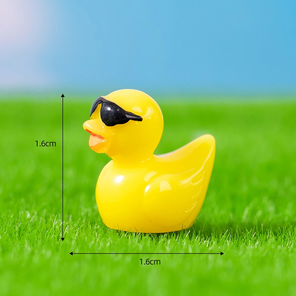 40pcs Lovely Miniature Duck Decoration Micro Landscape Small Cartoon Duck Figurine DIY Accessory