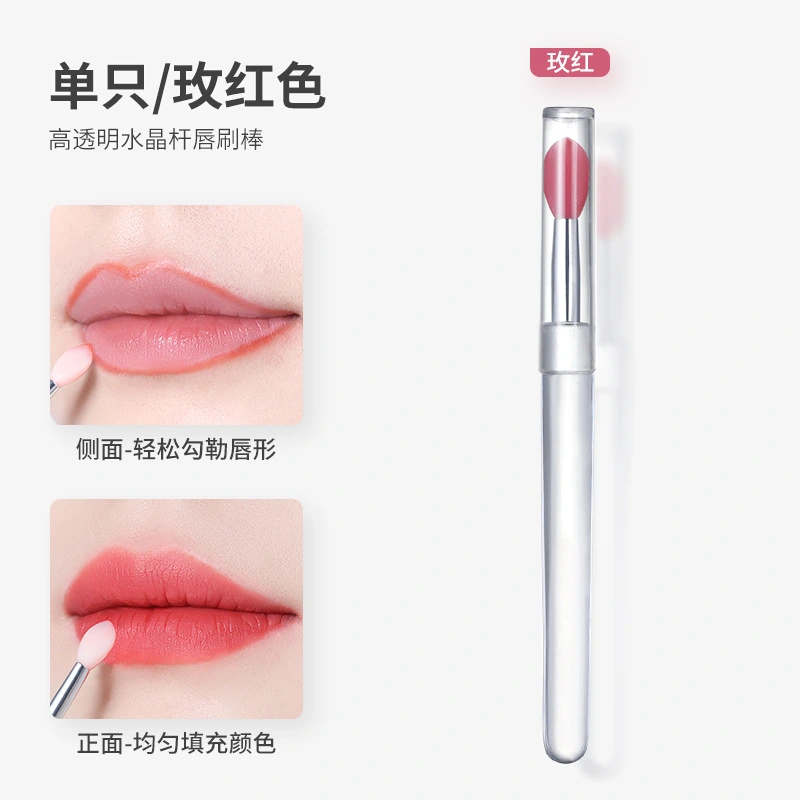 6Pcs Silicone Lip Brushes Covered Lipstick Brushes Woman Makeup Brushes Lip Gloss Brushes