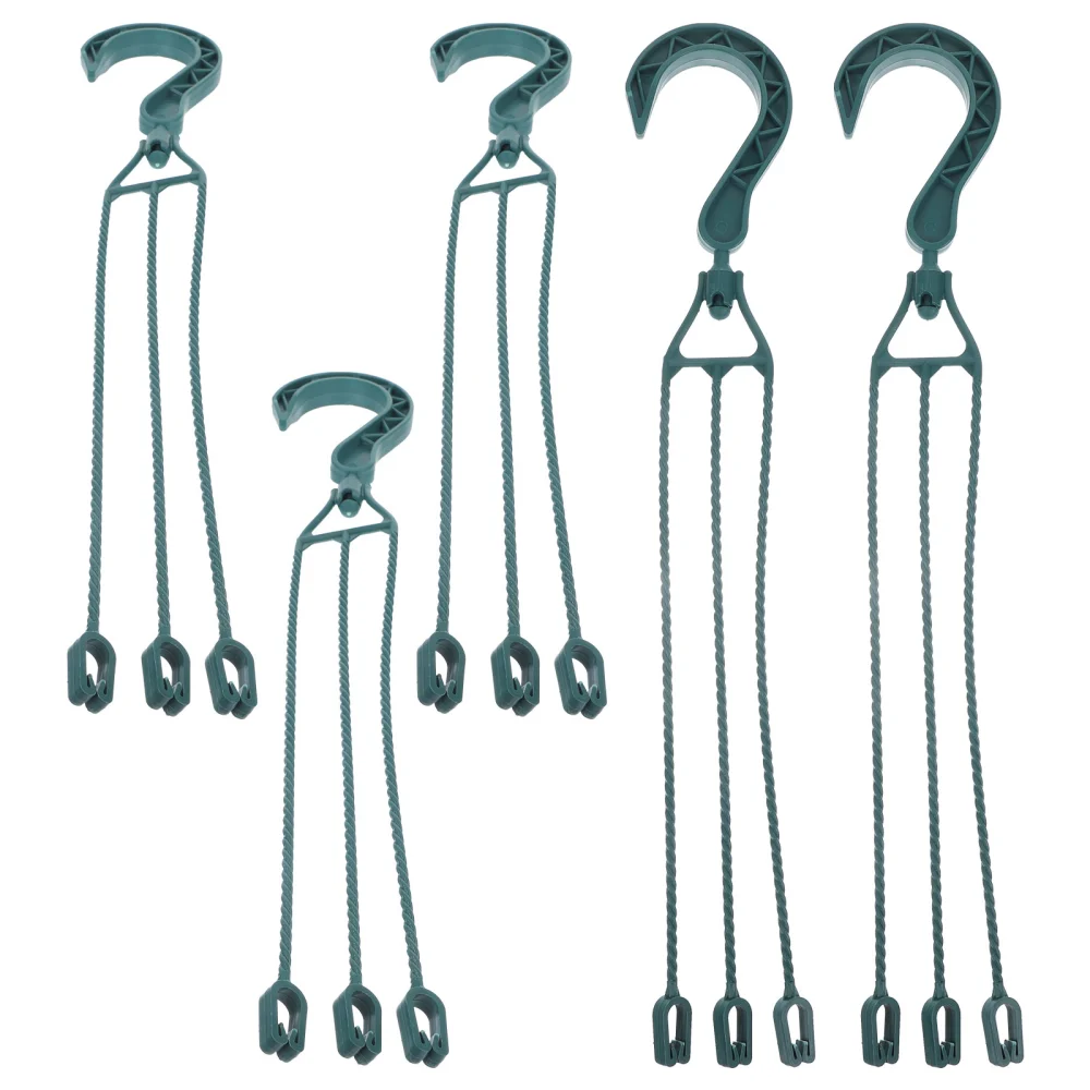 5pcs Flower Pot Hooks Plastic Hanging Hooks Flower Pot Hanging 360 Rotatable Hooks for Wall