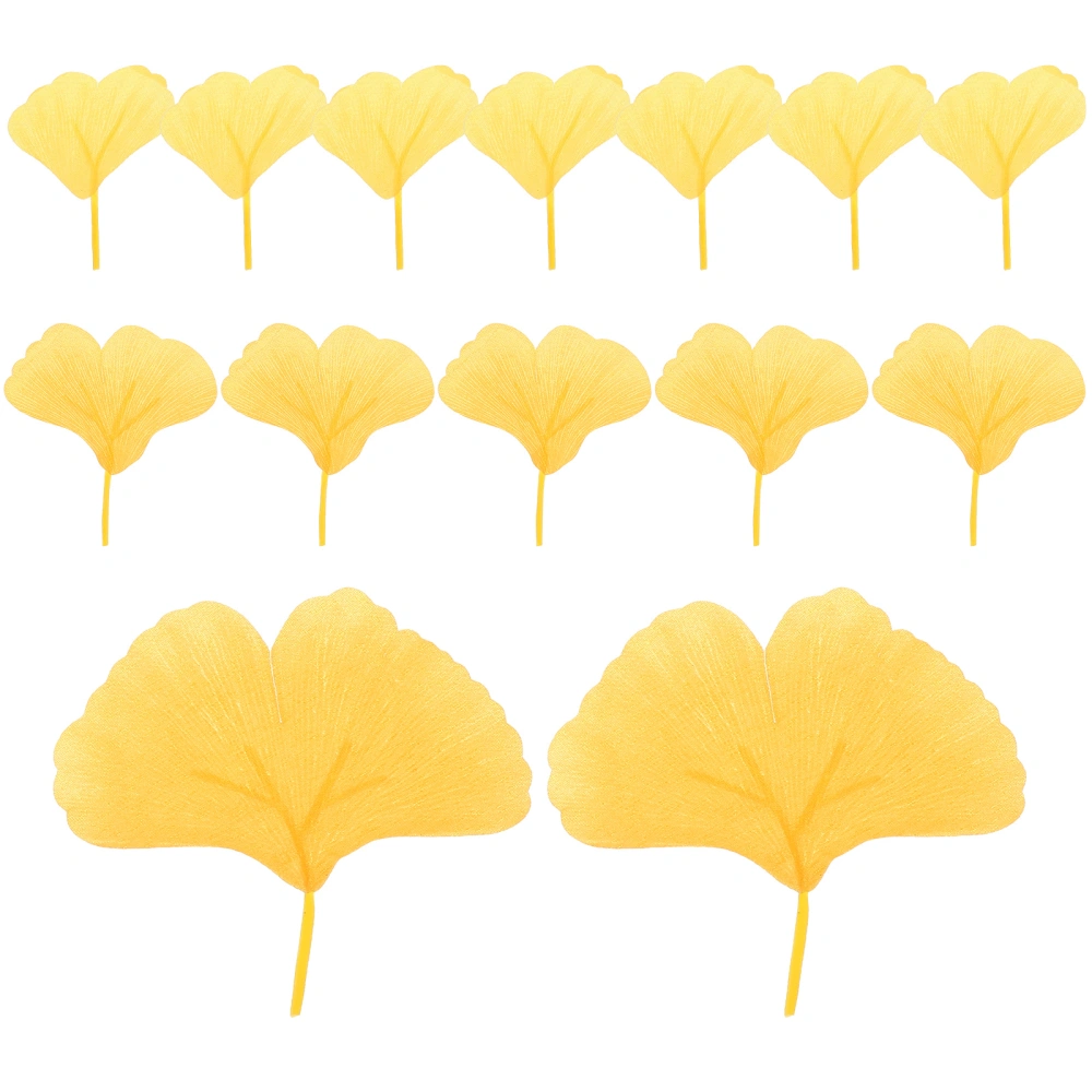 100pcs Simulation Ginkgo Leaves Fake Ginkgo Leaves Faux  Ginkgo Leaves Wedding Decor