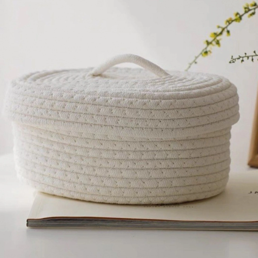 Cotton Rope Woven Basket Multi-functional Household Woven Container Nordic Style Storage Basket