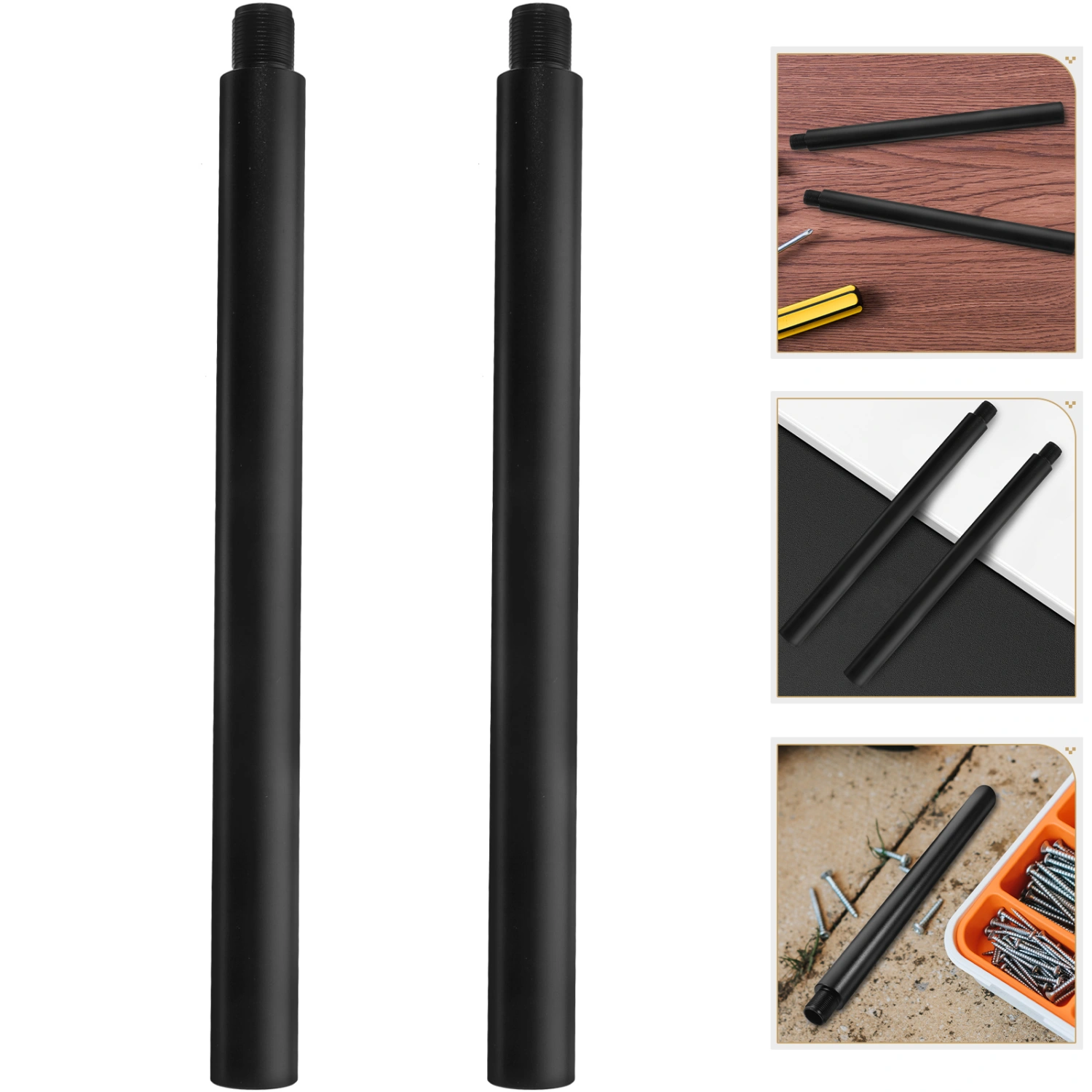 2pcs Speaker Pole Mount Thread Speaker Mount Pole 23.5cm Extended Pole