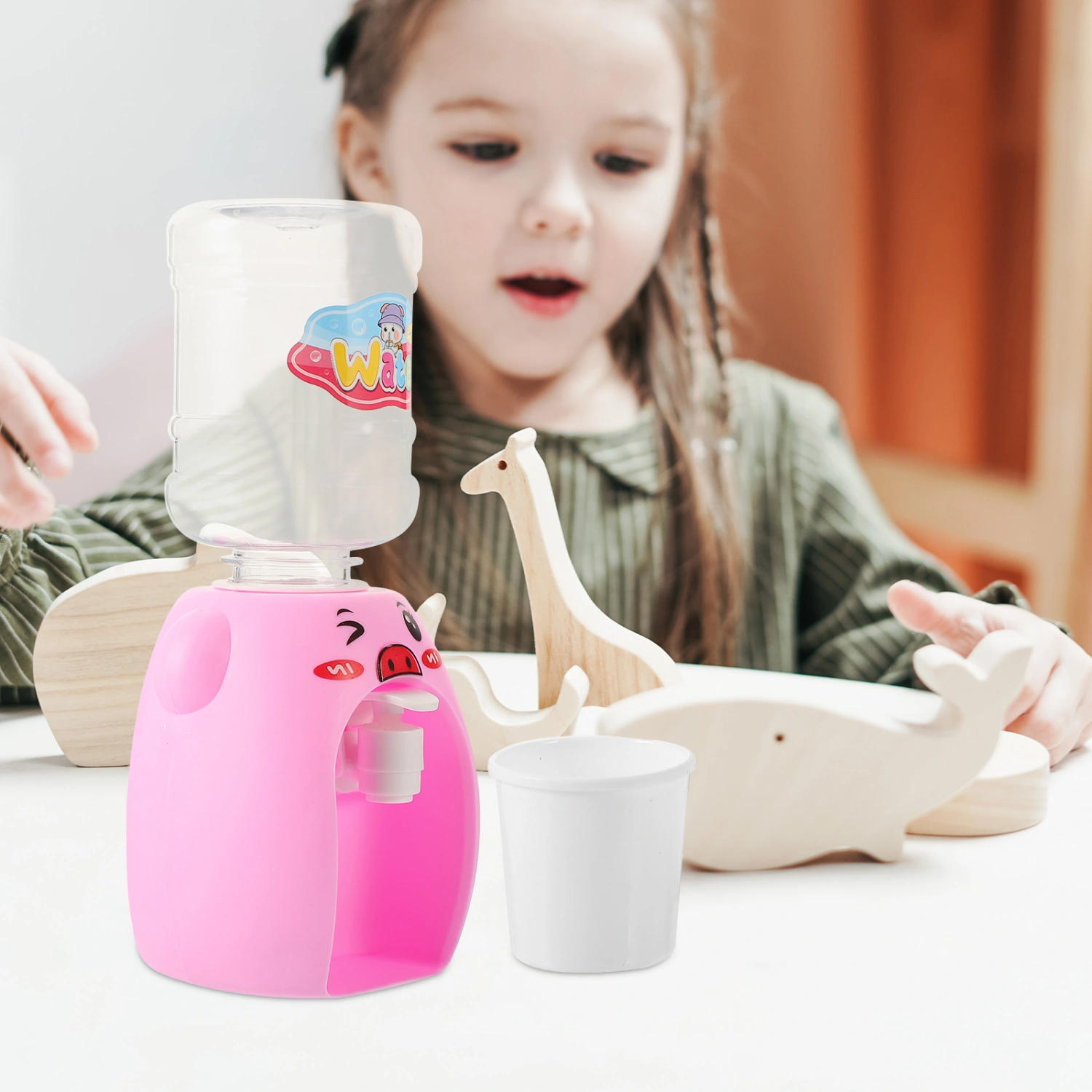 Mini Water Dispenser Kids Cartoon Water Machine Kids Drinking Water Fountains Toy