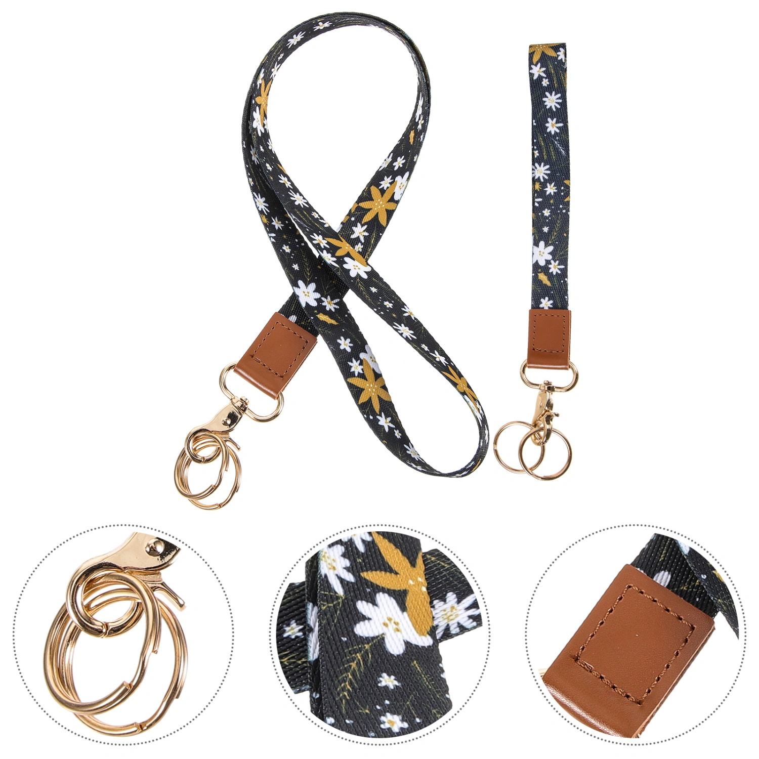 1 Set ID Card Lanyard Wrist Lanyard Phone Hanging Strap Cell Phone Strap Key Lanyard