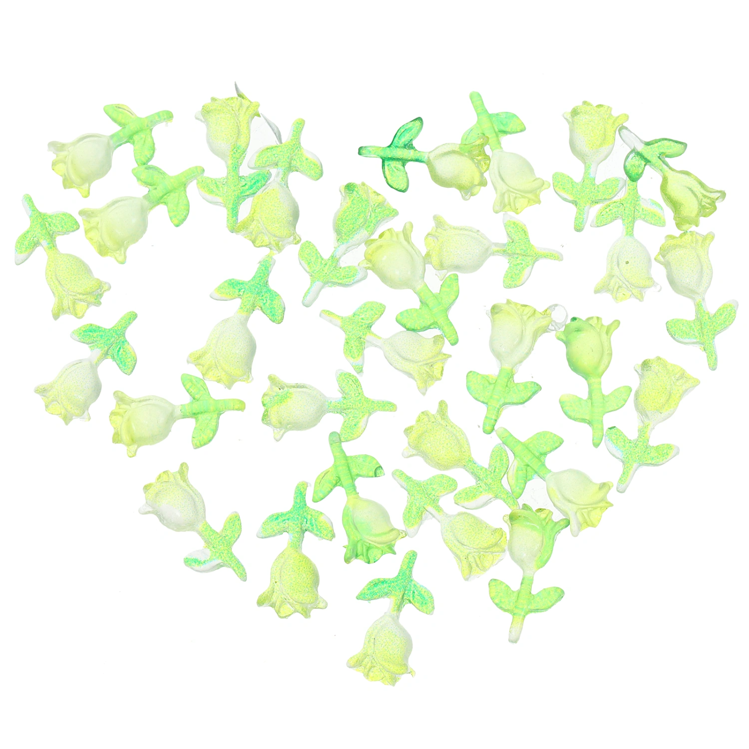 60pcs Tulip Flowers Nail Charms Nail 3d Charms Luminous Tulip Charms for Acrylic Nails Decor