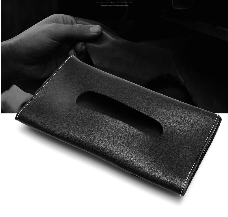 Car Tissue Box Sun Visor Napkins Holder Tissue Case Holder Car Visor Mask Holder