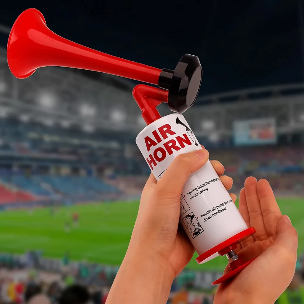 Handheld Cheer Air Horn Fans Horn Trumpet Hand Pushing Air Horn Portable Cheering Horn Prop