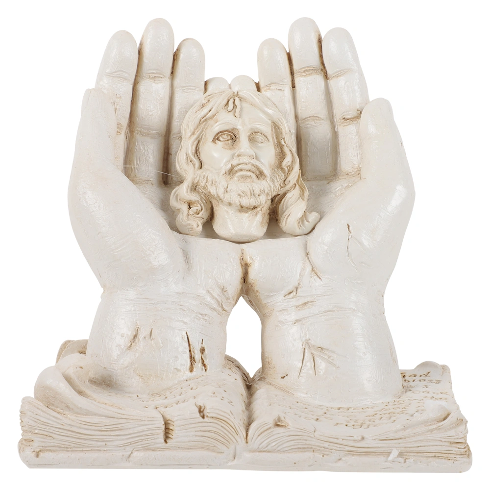 Angels Figurines in God's Hand Statue Resin Ornament Hand Holding Figure Statue for Home