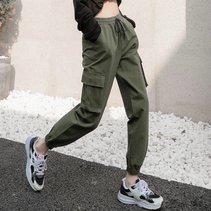 Ankle Banded Working Women's Baggy Pants Trendy