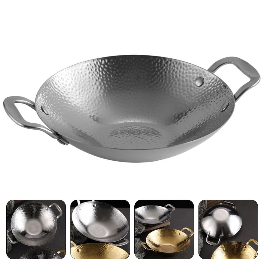 Stainless Steel Dry Pot Practical Cooking Pot Kitchen Outdoor Cooking Utensil