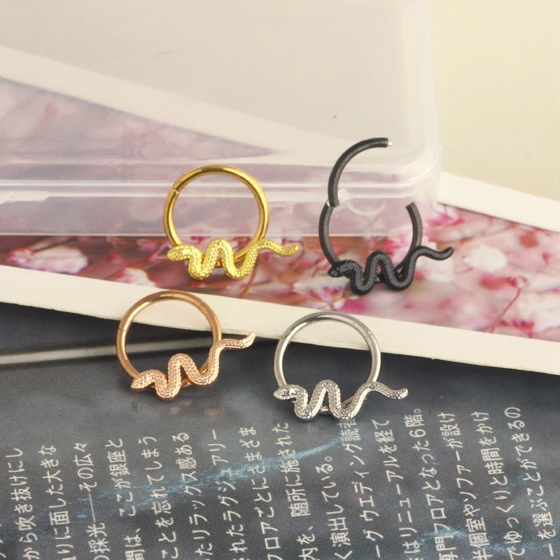 4 pcs Nose Piercing Rings Metal Nose Rings Nose Piercing Jewelry Decorative Nose Rings