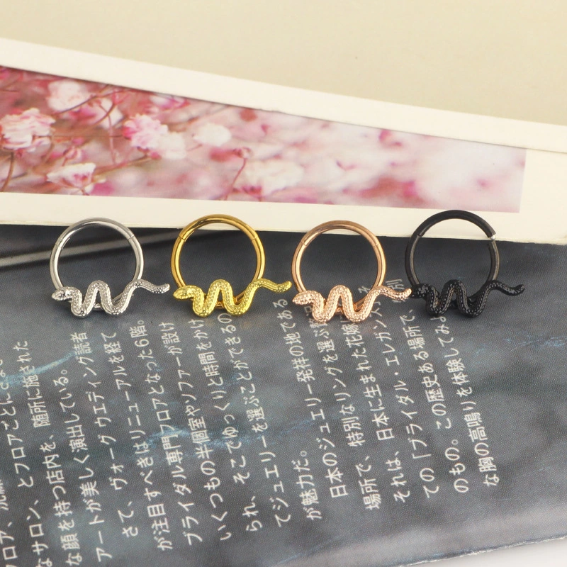 4 pcs Nose Piercing Rings Metal Nose Rings Nose Piercing Jewelry Decorative Nose Rings