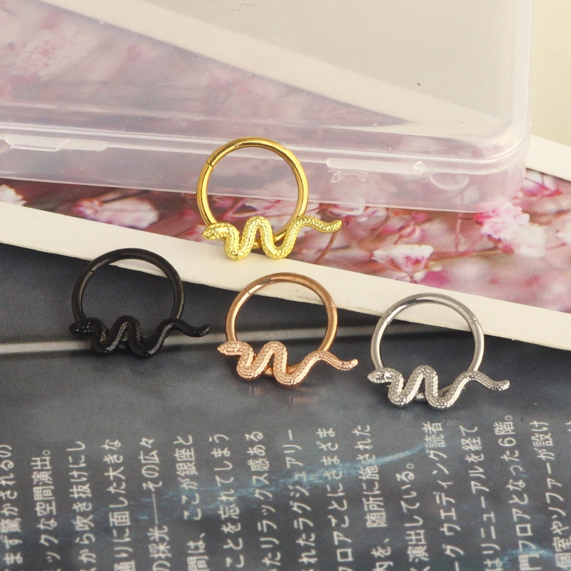 4 pcs Nose Piercing Rings Metal Nose Rings Nose Piercing Jewelry Decorative Nose Rings