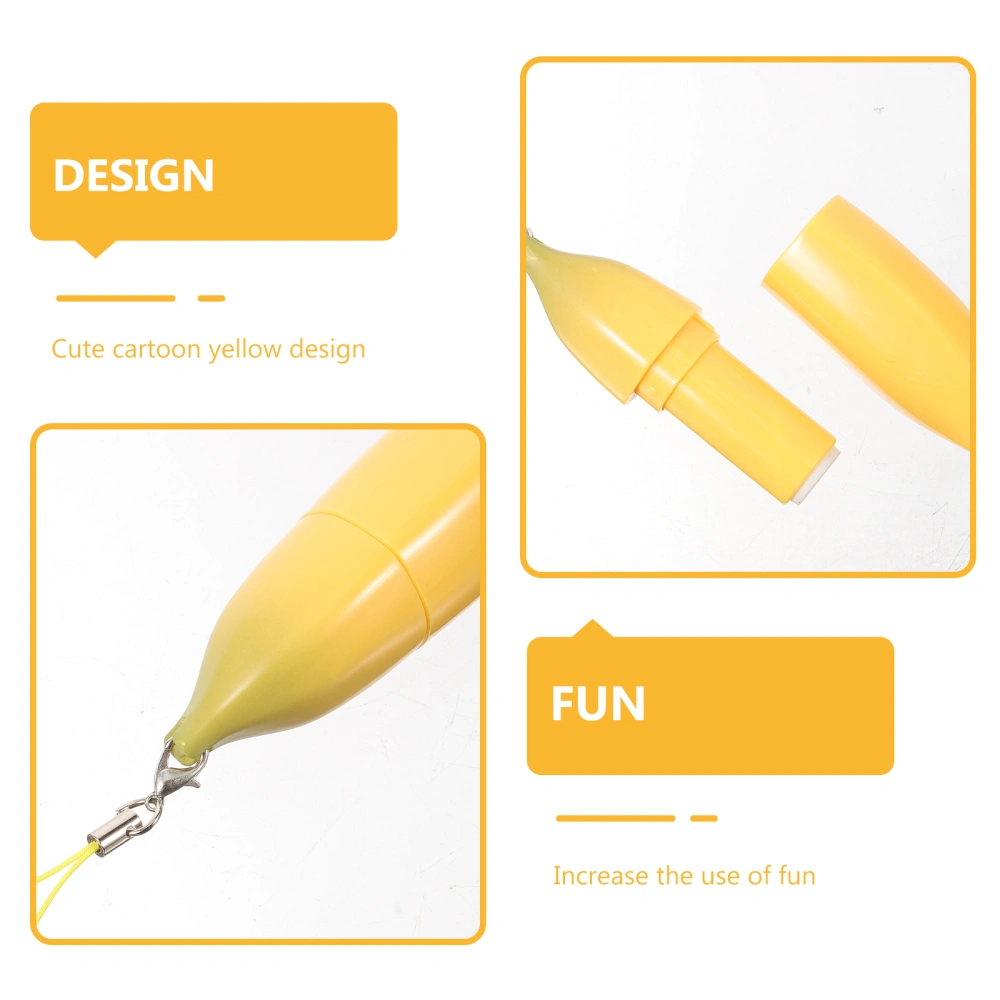 6pcs Lip Balm Bottles Empty Lipstick Samples Containers Banana Shaped Lip Gloss Tube Pendants(5g)