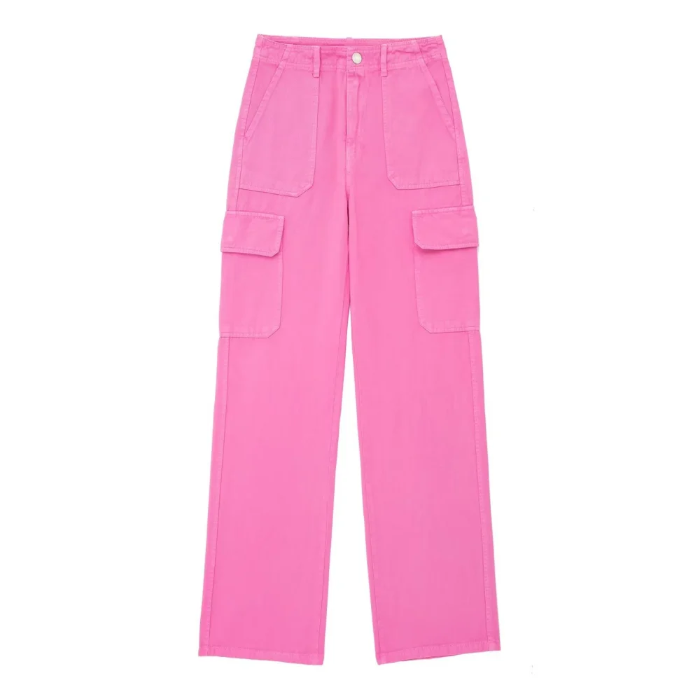 Summer Women's New High Waist Straight Cargo Trousers For Women