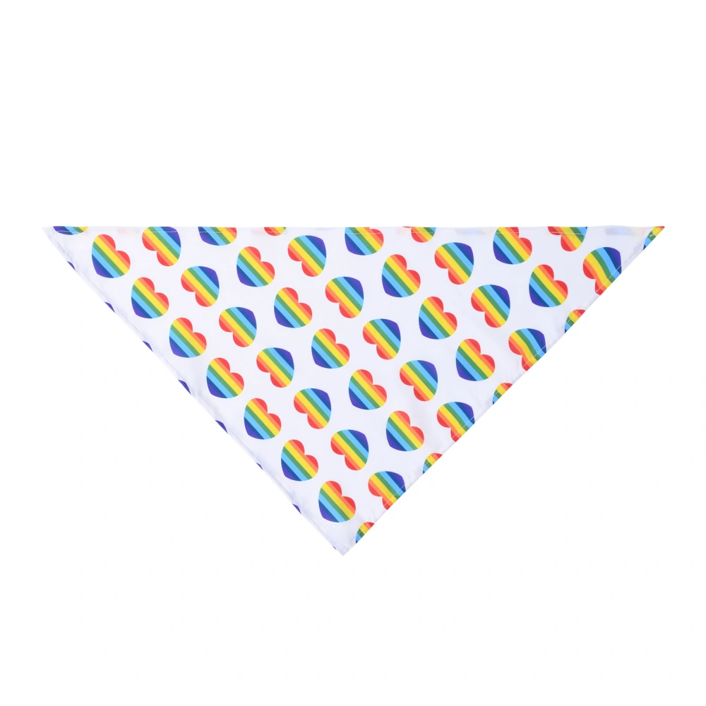 Dog Rainbow Bandana Soft Triangle Cat Scarf  Washable Bandana for Dog Puppy Scarf