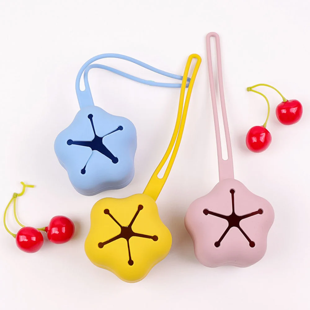 3Pcs Pacifier Cases Silicone Pacifier Holder Pacifier Bag for Pacifier Cartoon Pacifier Holder